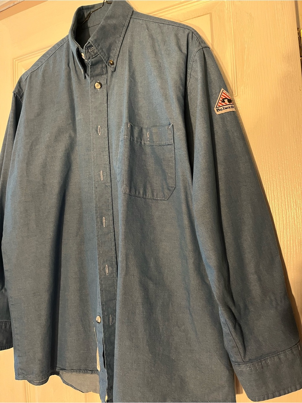 Men's Blue Denim Bulwark Button-Down Shirt
